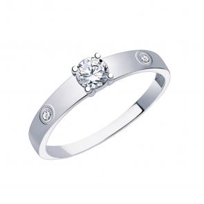 Серебряное кольцо Atoll с фианитом ЗС11075-925 фото