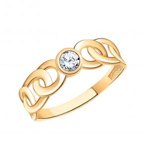 Золотое кольцо Atoll с фианитом ЗС11129 фото