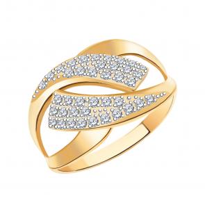 Золотое кольцо Atoll с фианитом ЗС11191 фото