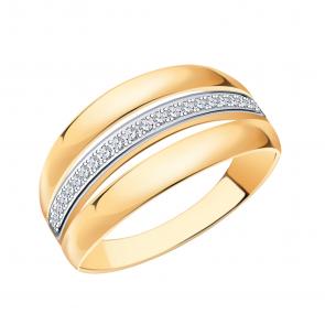 Золотое кольцо Atoll с фианитом ЗС11193 фото