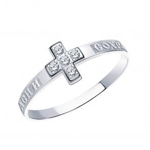Серебряное кольцо Atoll с фианитом ЗС11203-925 фото