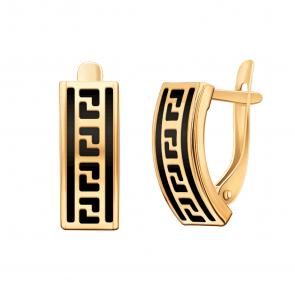 Каучуковые серьги с декоративным элементом из золота Atoll ЗС20259к фото