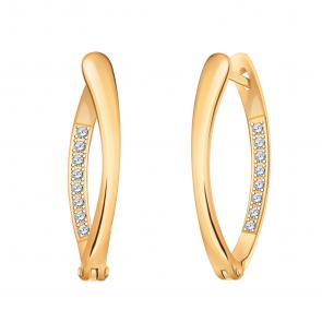 Серьги из золочёного серебра Atoll с фианитом ЗС21204з-925 фото