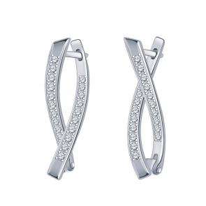 Серебряные серьги Atoll с фианитом ЗС21320-925 фото