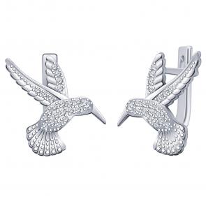 Серебряные серьги Atoll с фианитом ЗС22085-925 фото