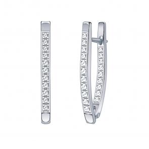 Серебряные серьги Atoll с фианитом ЗС2317-925 фото