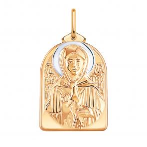 Золотая подвеска-иконка Святая блаженная Матрона Atoll ЗС3188 фото