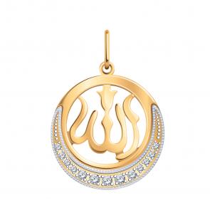 Золотая подвеска Atoll с фианитом ЗС3353 фото