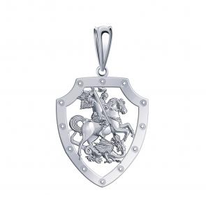 Серебряная подвеска-иконка Великомученик Георгий Победоносец Atoll ЗС3392-925 фото