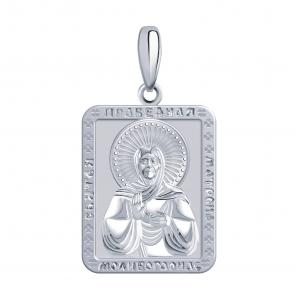 Подвеска-иконка Святая блаженная Матрона из серебра Atoll ЗС3395-925 фото