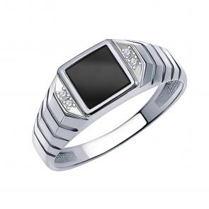 Серебряное кольцо Atoll с фианитом и агатом ЗС4086-925 фото