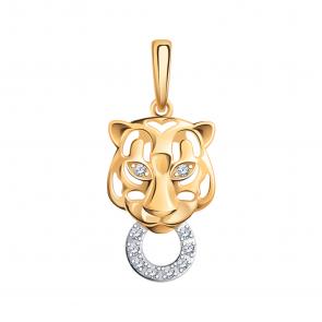 Золотая подвеска Atoll с фианитом ЗС50342 фото