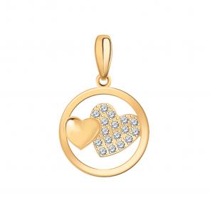 Золотая подвеска Atoll с фианитом ЗС50377 фото