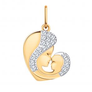 Золотая подвеска Atoll с фианитом ЗС5840 фото