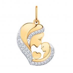 Золотая подвеска Atoll с фианитом ЗС5842 фото