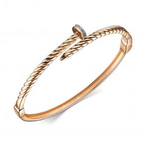 Золотой браслет ЮЗ Корона с фианитом К1-Бр4977 фото