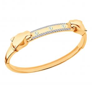 Золотой браслет ЮЗ Корона с фианитом К1-Бр5110 фото