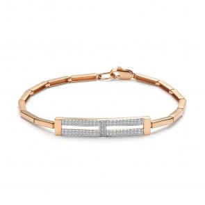 Золотой браслет ЮЗ Корона с фианитом К1-Бр5257 фото