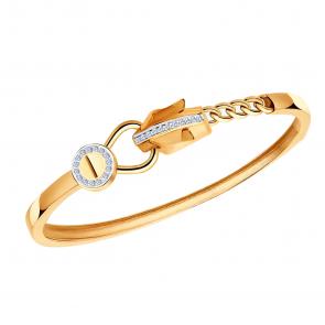 Золотой браслет ЮЗ Корона с фианитом К1-Бр5376 фото