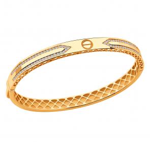 Золотой браслет ЮЗ Корона с фианитом К1-Бр5400 фото