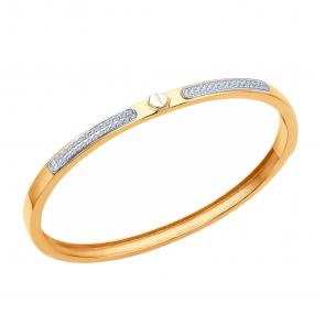 Золотой браслет ЮЗ Корона с фианитом К1-Бр5466 фото