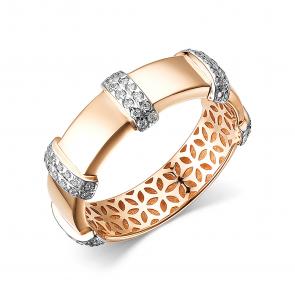 Золотое кольцо ЮЗ Корона с фианитом К1-К5055 фото