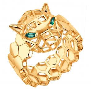 Золотое кольцо ЮЗ Корона с ювелирным кристаллом К1-К5101 фото