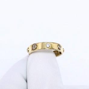 Кольцо из лимонного золота ЮЗ Корона с фианитом К1-К5150л фото