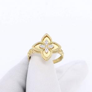 Кольцо из лимонного золота ЮЗ Корона с фианитом К1-К5776л фото