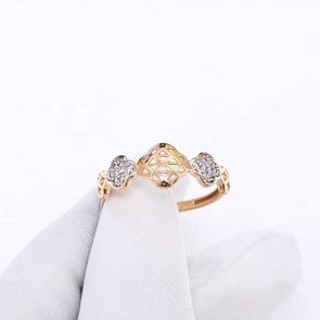 Золотое кольцо ЮЗ Корона с фианитом К1-К5847 фото