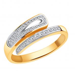 Золотое кольцо ЮЗ Корона с фианитом К1-К5959 фото