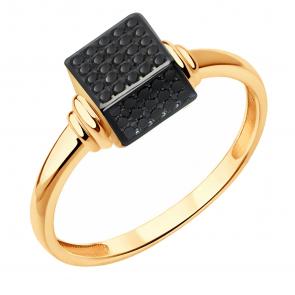 Золотое кольцо ЮЗ Корона с фианитом К1-Кч4806 фото