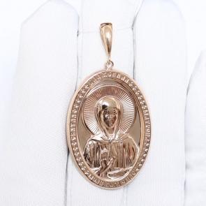 Золотая подвеска-иконка Святая блаженная Матрона ЮЗ Корона К1-П-1801 фото