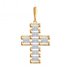 Золотая подвеска ЮЗ Корона с фианитом К1-П5411 фото