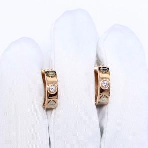 Золотые серьги ЮЗ Корона с фианитом К1-С5150 фото