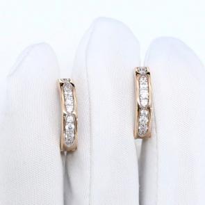 Золотые серьги ЮЗ Корона с фианитом К1-С5997 фото