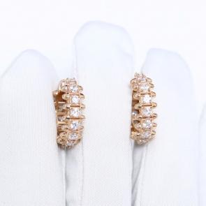 Золотые серьги ЮЗ Корона с фианитом К1-С6080 фото