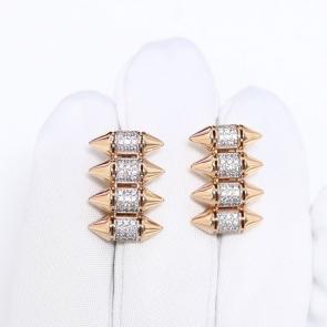 Золотые серьги ЮЗ Корона с фианитом К1-С6282 фото