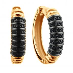 Золотые серьги ЮЗ Корона с фианитом К1-Сч5092 фото