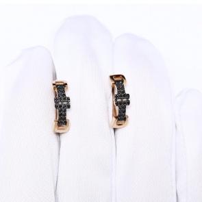 Золотые серьги ЮЗ Корона с фианитом К1-Сч5340 фото