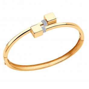 Золотой браслет ЮЗ Корона с фианитом К1-бр1306 фото