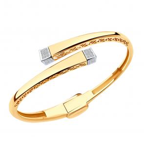 Золотой браслет ЮЗ Корона с фианитом К1-бр4131 фото