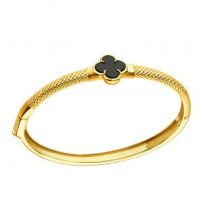Браслет из лимонного золота ЮЗ Корона с ониксом К1-бр4480V79л фото