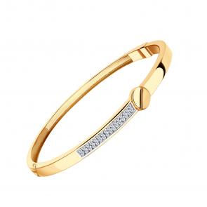 Золотой браслет ЮЗ Корона с фианитом К1-бр4717 фото