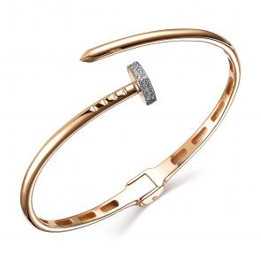 Золотой браслет ЮЗ Корона с фианитом К1-бр5034 фото