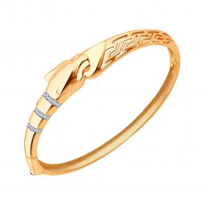 Золотой браслет ЮЗ Корона с фианитом К1-бр5108 фото