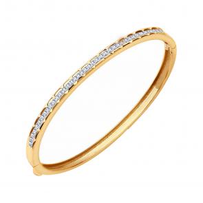 Золотой браслет ЮЗ Корона с фианитом К1-бр5365 фото