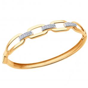 Золотой браслет ЮЗ Корона с фианитом К1-бр5391 фото