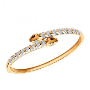 Золотой браслет Символ года Змея ЮЗ Корона с фианитом К1-бр5690 фото