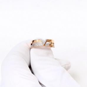 Золотое кольцо ЮЗ Корона с фианитом К1-к1442 фото